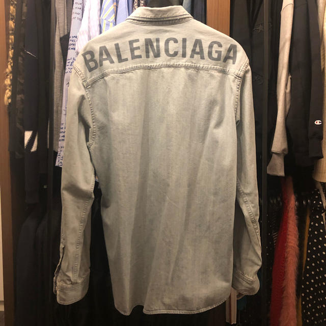 【BALENCIAGA】バレンシアガ/デニムシャツ /淡ブルー系/39/極美品