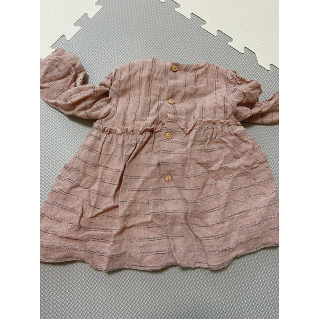 ZARA KIDS(ザラキッズ)のZARA ベビー ワンピース くすみピンク おむつカバー付き キッズ/ベビー/マタニティのベビー服(~85cm)(ワンピース)の商品写真