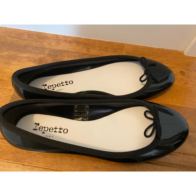 Repetto レペット JUNON ブラック エナメル size 38 24㎝