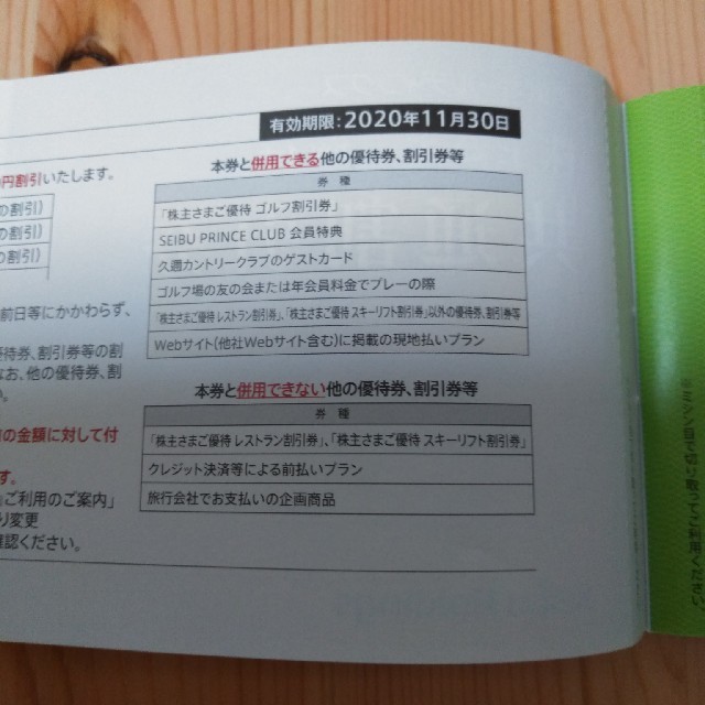 西武ホールディングス　株主優待共通割引券 2