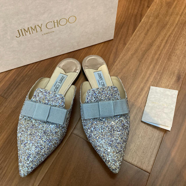 ジミーチュウ♡jimmy chooグリッター♡フラットパンプス