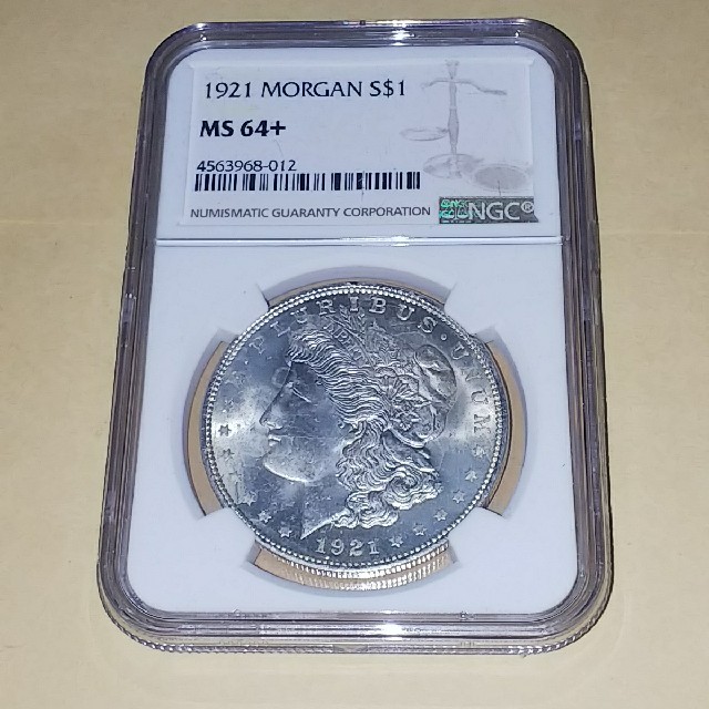 貨幣モルガン銀貨 NGC-MS64+ (1921年) モルガンダラー