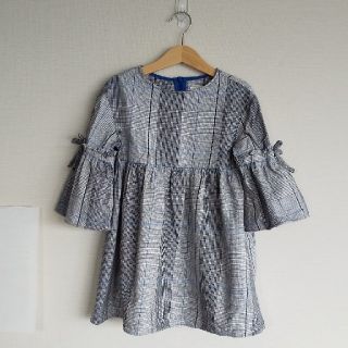 ザラキッズ(ZARA KIDS)の☆美品☆チェック柄ワンピース　ザラガール　122(ワンピース)