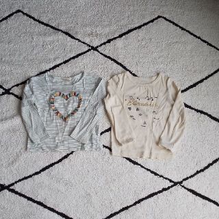 プチバトー(PETIT BATEAU)の☆2枚セット110☆　ロングTシャツ　ザラ　プチバトー(Tシャツ/カットソー)