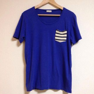 ナノユニバース(nano・universe)のナノユニバース ポケットT ボーダー 青(Tシャツ/カットソー(半袖/袖なし))