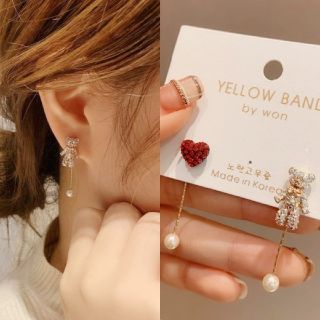 スタージュエリー(STAR JEWELRY)の＊だーこℓσνє♡様(ゆうパケ)＊◆プリティベア×赤ハートビジュー×パールピアス(ピアス)