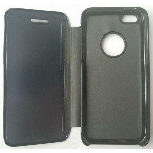 iphone5,5S,SE 黒 ミラー フリップ 携帯ケース スマホカバー スマホ/家電/カメラのスマホアクセサリー(Androidケース)の商品写真