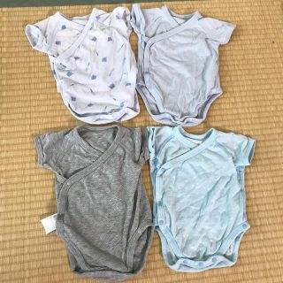 ユニクロ(UNIQLO)のユニクロ　コットンメッシュ　ボディーシャツ　ロンパース　60(肌着/下着)