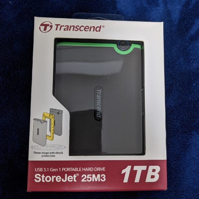 Transcend USB3.0 ポータブルHDD 1TB