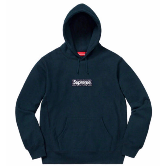 NavyサイズSupreme Bandana Box Logo Hooded 紺色 S