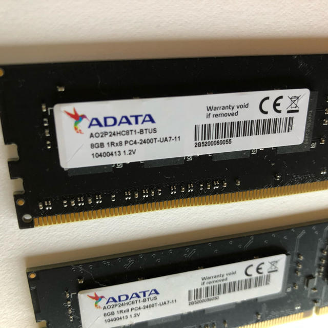 ADATA DDR4 16gb デスクトップ用メモリ スマホ/家電/カメラのPC/タブレット(PCパーツ)の商品写真