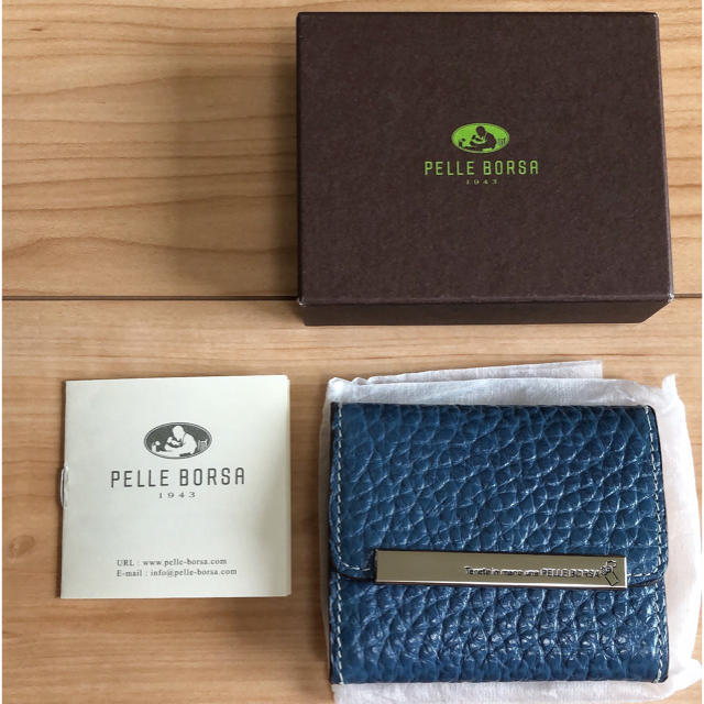 PELLE BORSA(ペレボルサ)のペレボルサ PELLE BORSA 財布 ミニ ウォレット ブルー 青 レディースのファッション小物(財布)の商品写真