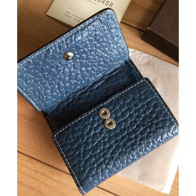 PELLE BORSA(ペレボルサ)のペレボルサ PELLE BORSA 財布 ミニ ウォレット ブルー 青 レディースのファッション小物(財布)の商品写真