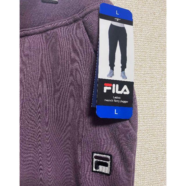 FILA(フィラ)の新品 L ★ FILA レディース フレンチテリー ジョガー パンツ プラム レディースのパンツ(その他)の商品写真