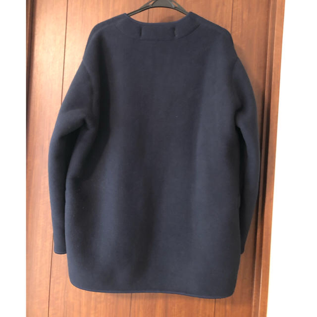 UNIQLO(ユニクロ)のユニクロフリースノーカラーコートMネイビーEngineeredGarments メンズのジャケット/アウター(ノーカラージャケット)の商品写真