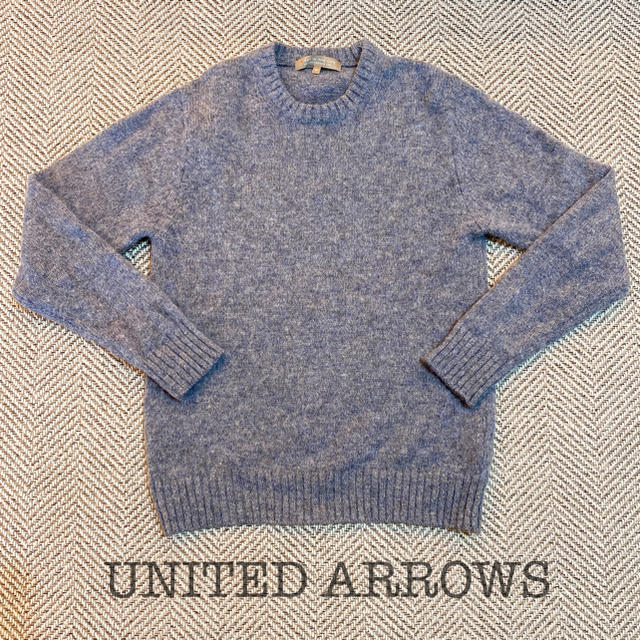 UNITED ARROWS(ユナイテッドアローズ)のとっちさん専用UNITED ARROWS LTD. 青　丸襟ニット　メンズ レディースのトップス(ニット/セーター)の商品写真