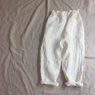 ハンドメイド リネン もんぺ パンツ(カジュアルパンツ)