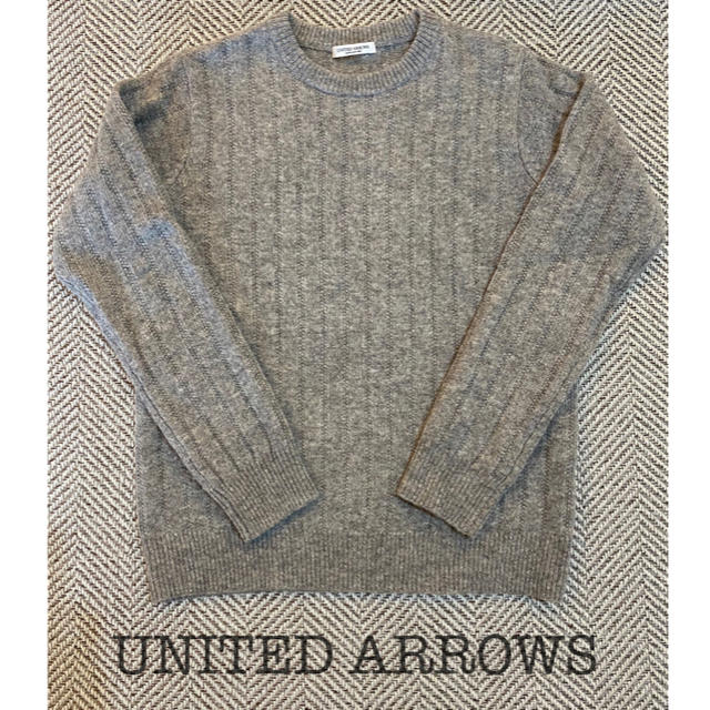 UNITED ARROWS(ユナイテッドアローズ)のとっちさん専用UNITED ARROWS 丸襟ニット　グレー　メンズ メンズのトップス(ニット/セーター)の商品写真