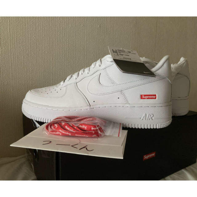 白 27.5cm NIKE Supreme AIR FORCE 1 Whit