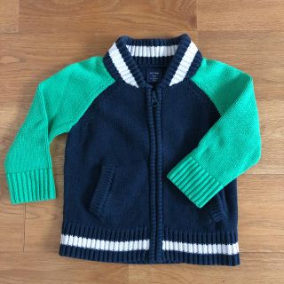 ベビーギャップ(babyGAP)の綿ニット　ジップアップアウター　80(ニット/セーター)