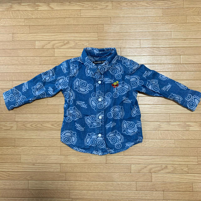 HYSTERIC MINI(ヒステリックミニ)のデニムシャツ キッズ/ベビー/マタニティのベビー服(~85cm)(シャツ/カットソー)の商品写真