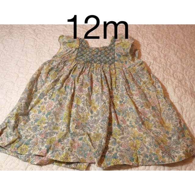 Bonpoint(ボンポワン)のボンポワン リバティ　エミリー　スモッキングワンピース12  キッズ/ベビー/マタニティのベビー服(~85cm)(ワンピース)の商品写真