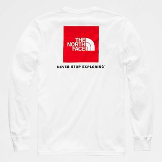 ザノースフェイス(THE NORTH FACE)の希少サイズ【新品】ノースフェイス ボックスTシャツ ロンT RED BOX(Tシャツ/カットソー(七分/長袖))