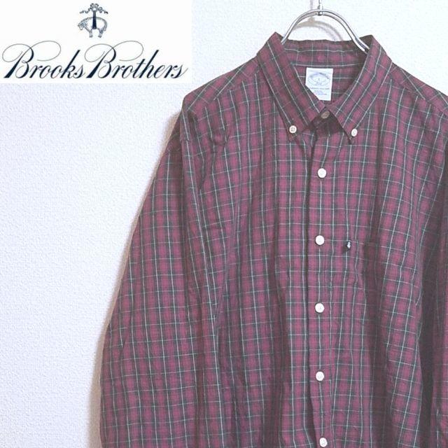Brooks Brothers(ブルックスブラザース)のブルックスブラザーズ ボタンダウンシャツ チェック柄 ビックシルエット メンズのトップス(シャツ)の商品写真