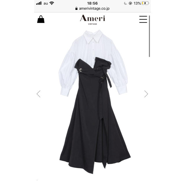 Ameri VINTAGE(アメリヴィンテージ)のAmeri 新作即完売 MILLEFEUILLE SHIRT DRESS✨ レディースのワンピース(ロングワンピース/マキシワンピース)の商品写真