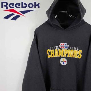 リーボック(Reebok)の【古着】リーボック NFL スティーラーズ チャンピオンズ 刺繍ロゴ パーカー(パーカー)