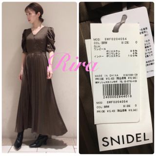 スナイデル(SNIDEL)の完売色🌷新作新品🍀スナイデル サテンパフスリーブワンピース(ロングワンピース/マキシワンピース)