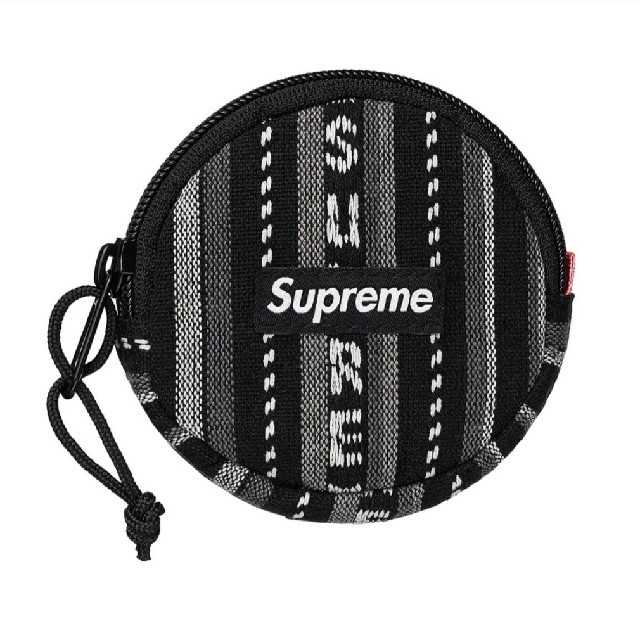 Supreme(シュプリーム)のSupreme Woven Stripe Coin Pouch　ブラック メンズのファッション小物(コインケース/小銭入れ)の商品写真