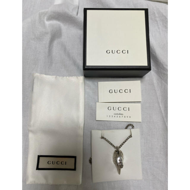 Gucci(グッチ)のY グッチ GUCCI アンガーフォレスト イーグル ネックレス アニマル メンズのアクセサリー(ネックレス)の商品写真