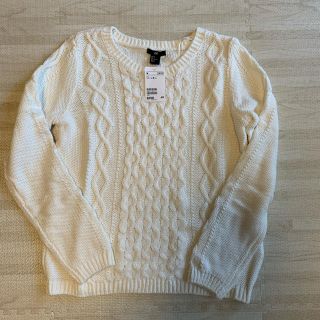 エイチアンドエム(H&M)のちこ様専用！値下げ！【新品・未使用】H&M＊ニット＊ケーブル＊白＊ホワイト(ニット/セーター)