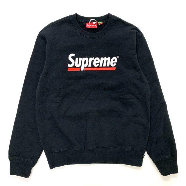 状態良好 【20SS】 Supreme Underline Crewneck 黒スウェット