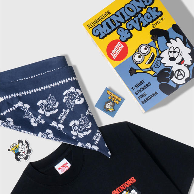 ミニオン(ミニオン)のVerdy × Minions x Vick Set Pack 黒M メンズのトップス(Tシャツ/カットソー(半袖/袖なし))の商品写真