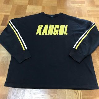 カンゴール(KANGOL)のカンゴール　長袖　Tシャツ　ロンティー　ブラック　イエローライン(Tシャツ/カットソー(七分/長袖))