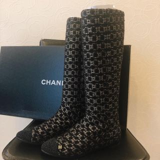 シャネル(CHANEL)の【美品】CHANEL♡ツイード ブーツ(ブーツ)