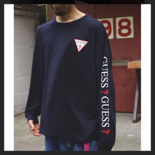 ゲス(GUESS)のguess freaks store ロンT 紺色(Tシャツ/カットソー(七分/長袖))