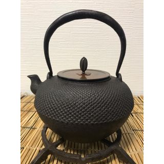 【新入荷！古作ほぼ未使用、程度抜群】南部名釜師造 macaron様売約済み(金属工芸)