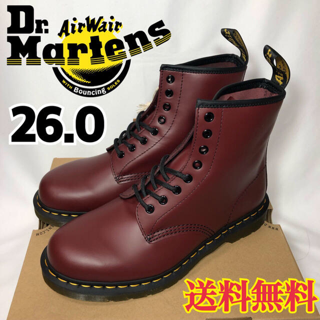 【新品】ドクターマーチン 8ホール ブーツ チェリーレッド 26.0