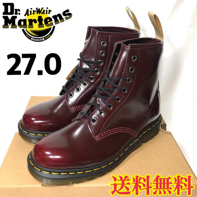 Dr.Martens(ドクターマーチン)の【新品】ドクターマーチン 8ホール ブーツ ビーガン チェリーレッド 27.0 メンズの靴/シューズ(ブーツ)の商品写真