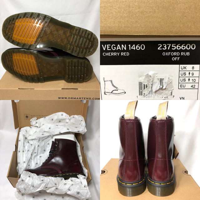 Dr.Martens(ドクターマーチン)の【新品】ドクターマーチン 8ホール ブーツ ビーガン チェリーレッド 27.0 メンズの靴/シューズ(ブーツ)の商品写真