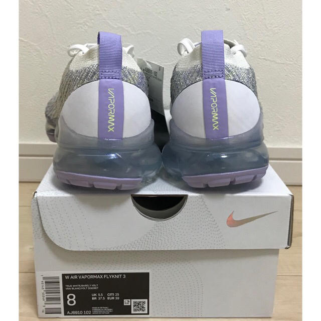 25.0 白紫 NIKE W VAPORMAX ヴェイパーマックス フライニット