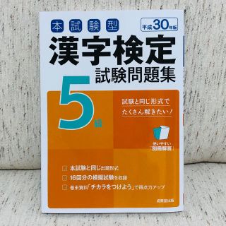 本試験型漢字検定５級試験問題集 平成３０年版(資格/検定)