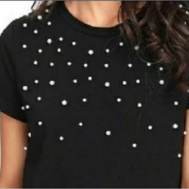 ★♡パールビジューカットソー♡★ レディースのトップス(Tシャツ(半袖/袖なし))の商品写真