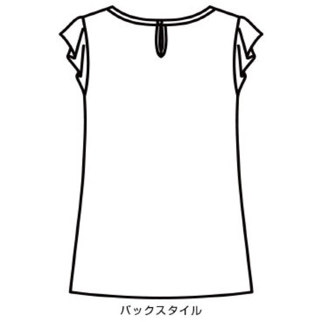 新品☆袖フリルシフォン☆黒ブラウス☆ レディースのトップス(シャツ/ブラウス(半袖/袖なし))の商品写真