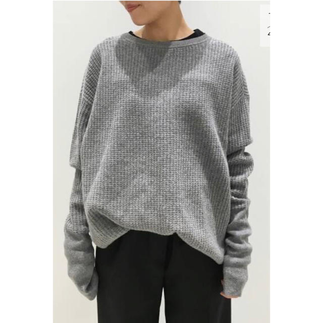 L'Appartement◆THERMAL KNIT グレー AP STUDIO