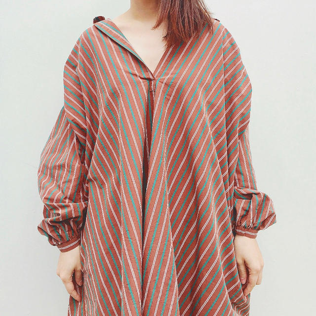 BEAUTY&YOUTH UNITED ARROWS(ビューティアンドユースユナイテッドアローズ)の6 roku / stripes long onepiece レディースのワンピース(ロングワンピース/マキシワンピース)の商品写真