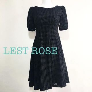 レストローズ(L'EST ROSE)のレストローズ　ワンピース　ブロックチェック(ひざ丈ワンピース)